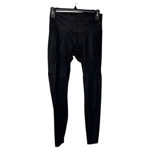 Lululemon Women's Align High Rise Pant Size 6 28" Radiate Foil Print Black Yoga